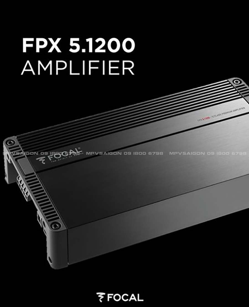 Amply 5 kênh FPX 5.1200 Focal 4Ω - 4x75W RMS + 1x420W RMS