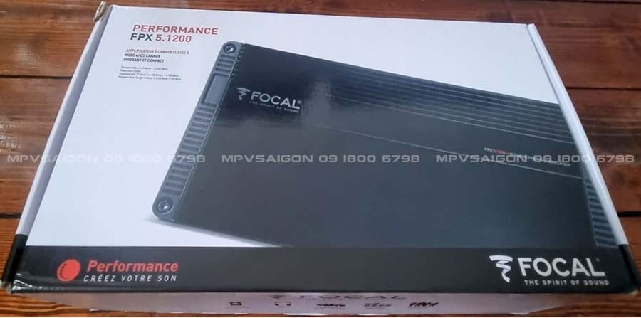 Amply 5 kênh FPX 5.1200 Focal 4Ω - 4x75W RMS + 1x420W RMS