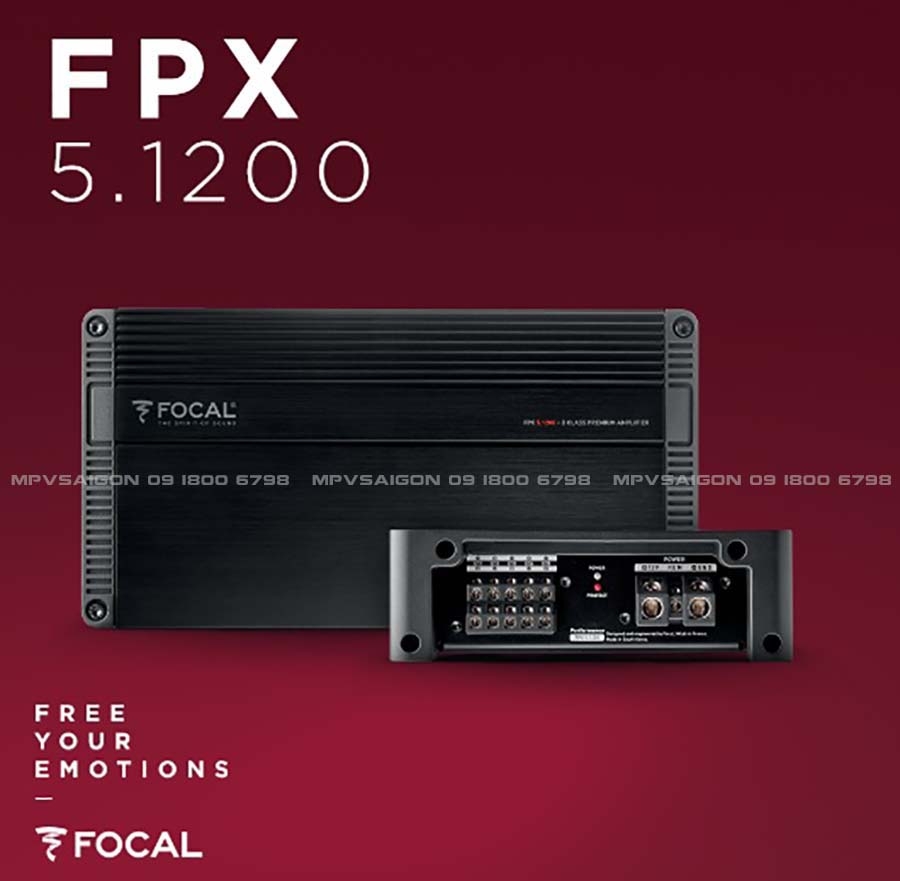 Amply 5 kênh FPX 5.1200 Focal 4Ω - 4x75W RMS + 1x420W RMS
