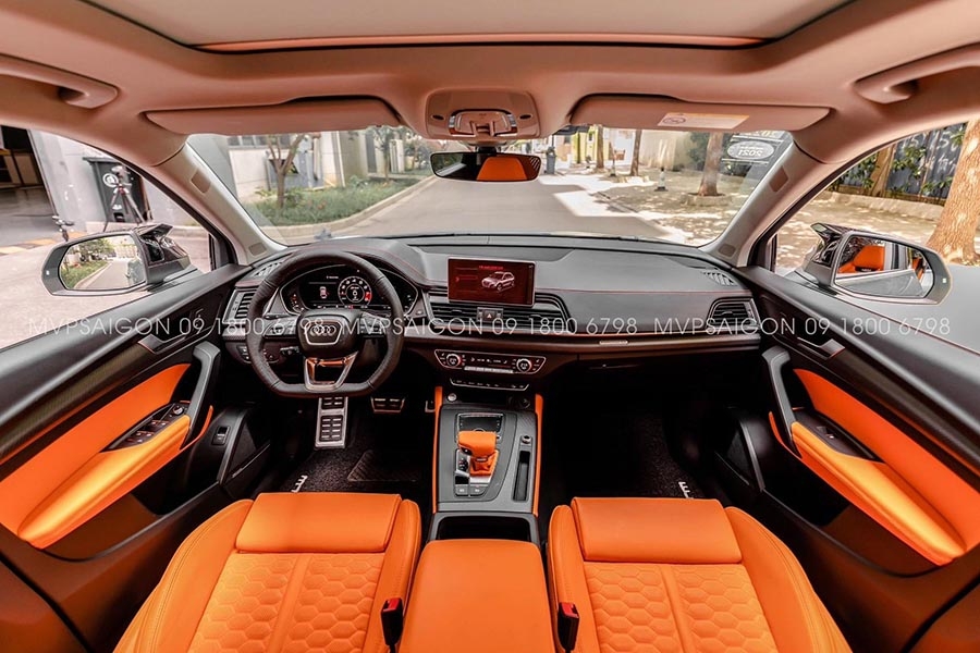 AUDI Q5 bọc da đổi màu nội thất cam Hermes