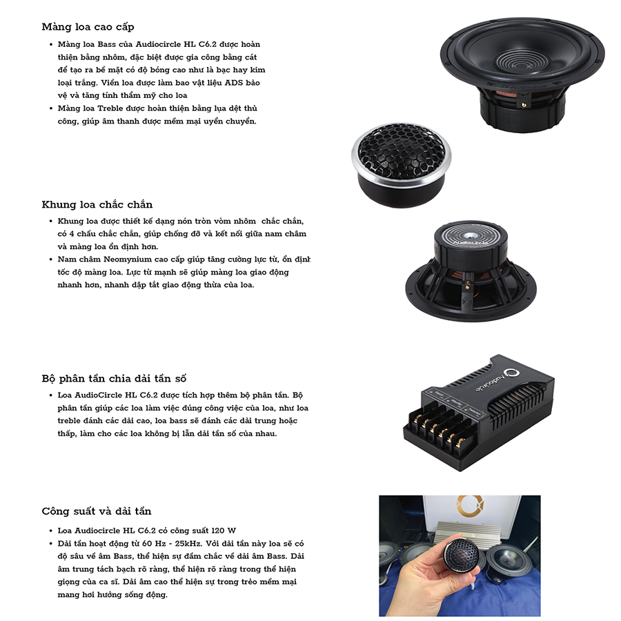 AUDIOCIRCLE BL C6.2 – LOA CÁNH PHÂN TẦN 2-WAY