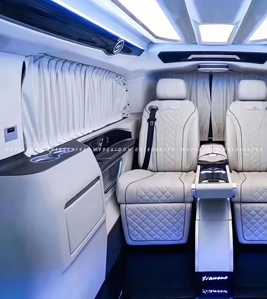 Bàn xếp vách tự động gập mở dành cho xe limousine