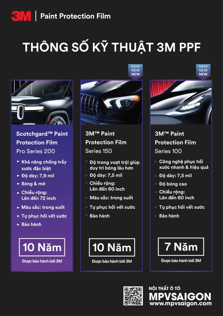 PPF 3M: thương hiệu lớn mạnh và những lợi ích bất ngờ khi thi công tại MPV SAIGON
