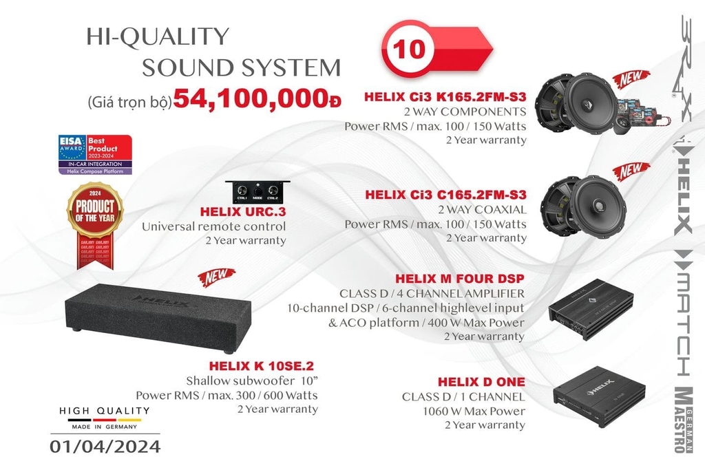 Bảng giá tổng hợp nâng cấp hệ thống âm thanh tại MPVSAIGON