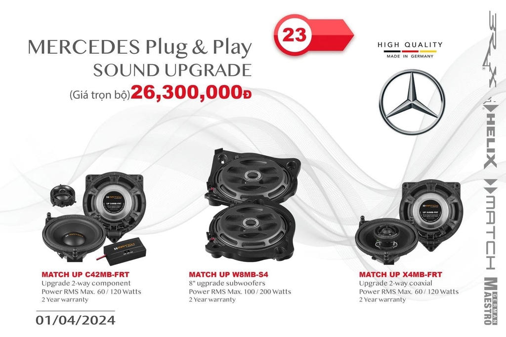 Bảng giá tổng hợp nâng cấp hệ thống âm thanh tại MPVSAIGON