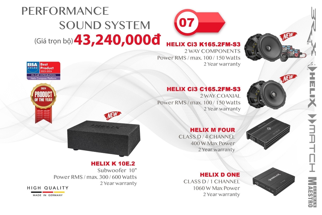 Bảng giá tổng hợp nâng cấp hệ thống âm thanh tại MPVSAIGON