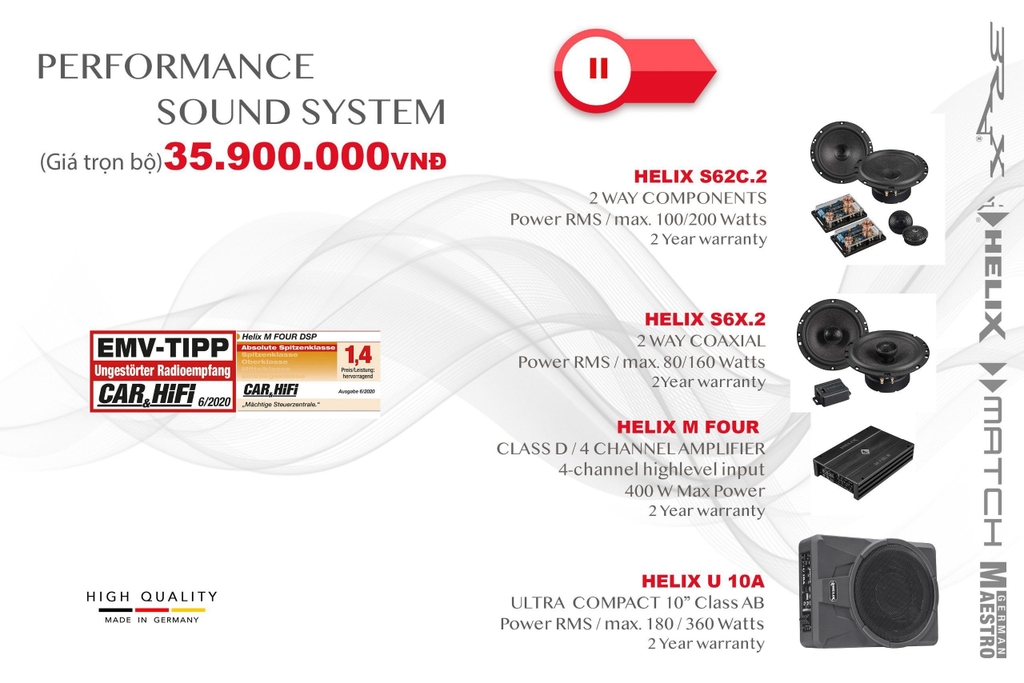 Bảng giá tổng hợp nâng cấp hệ thống âm thanh tại MPVSAIGON