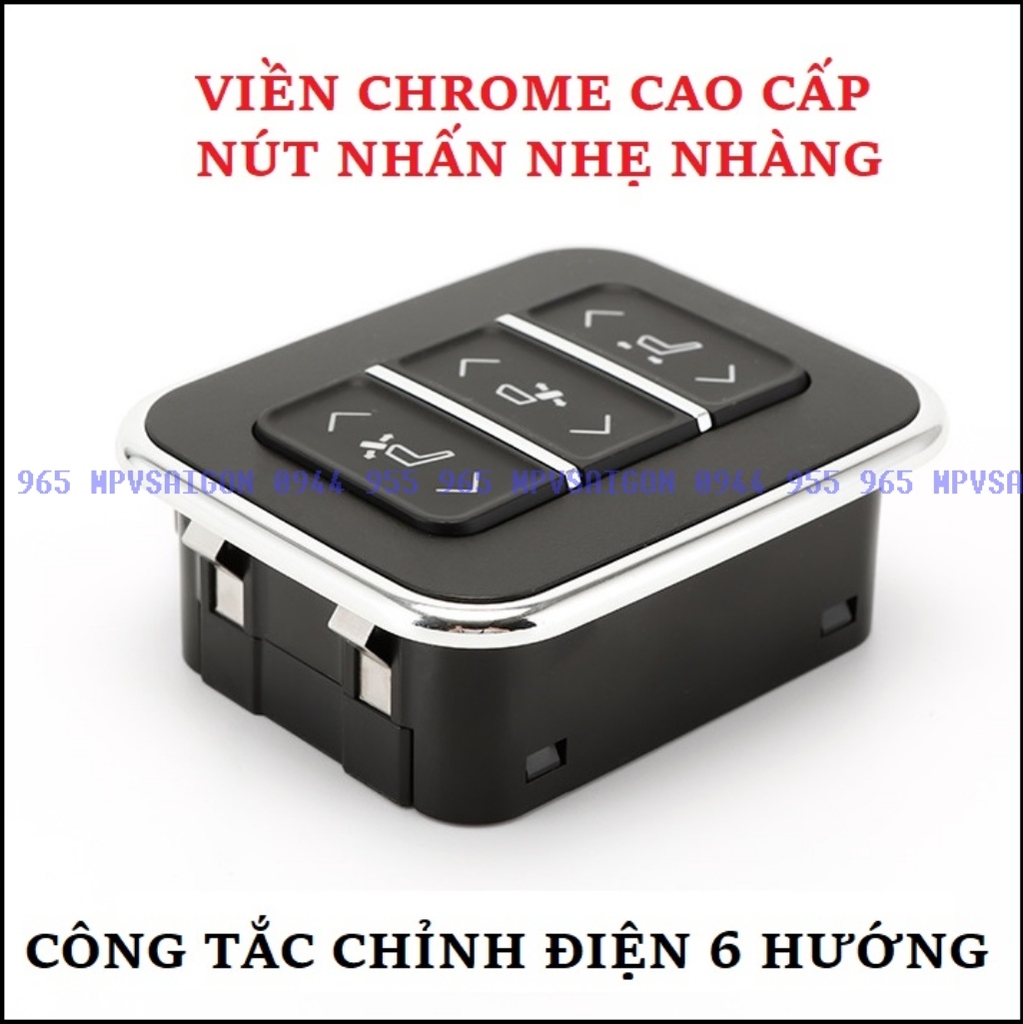 Công tắc chỉnh điện 6 hướng hình chữ nhật- công tắc chỉnh ghế 6 hướng