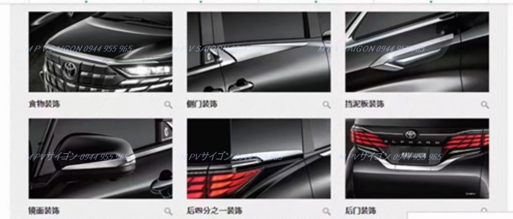 Tổng hợp phụ kiện- đồ chơi Toyota Alphard 2024: đầy đủ nhất hiện nay