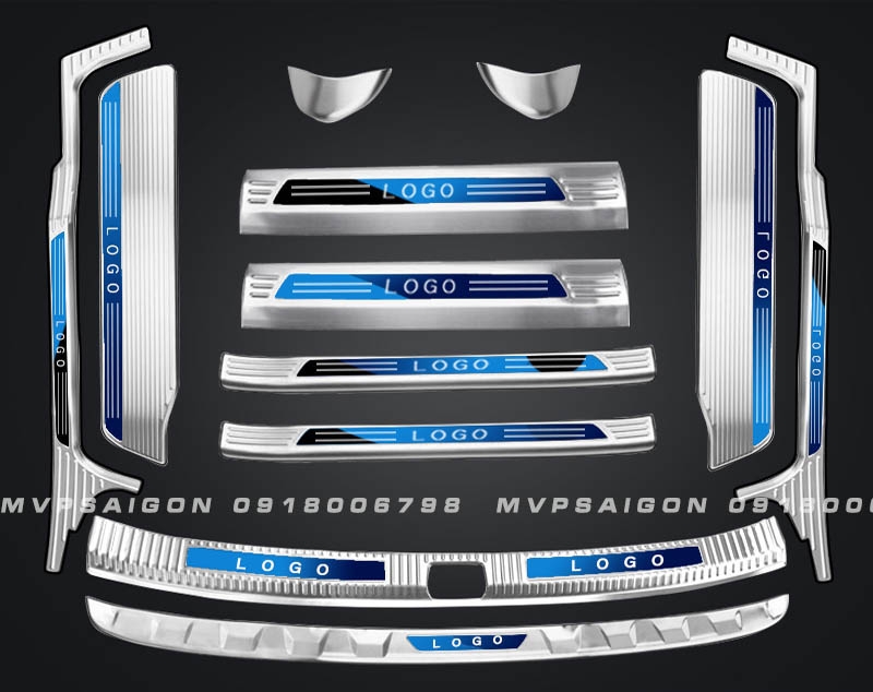 Bệ bước chân thép không gỉ có LED Volkswagen Viloran