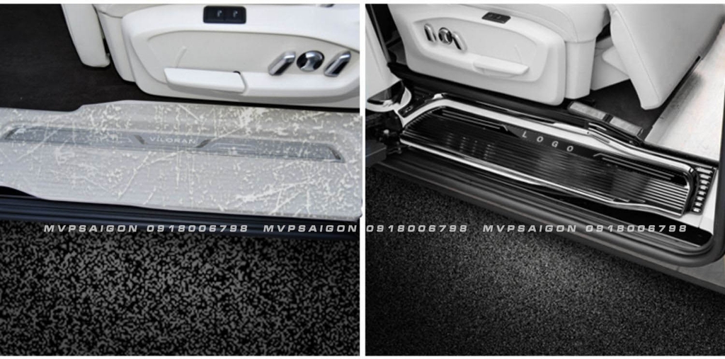 Bệ bước chân thép không gỉ có LED Volkswagen Viloran