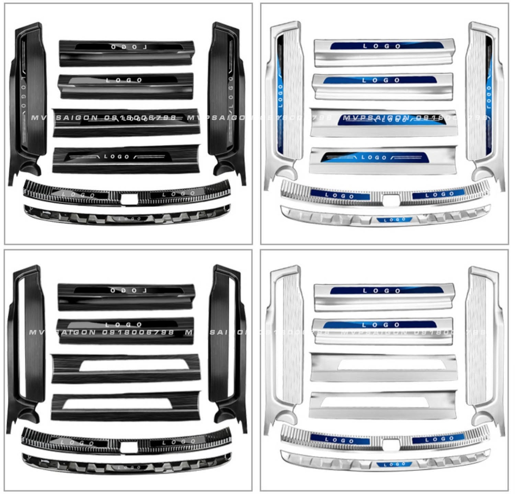 Bệ bước chân thép không gỉ có LED Volkswagen Viloran