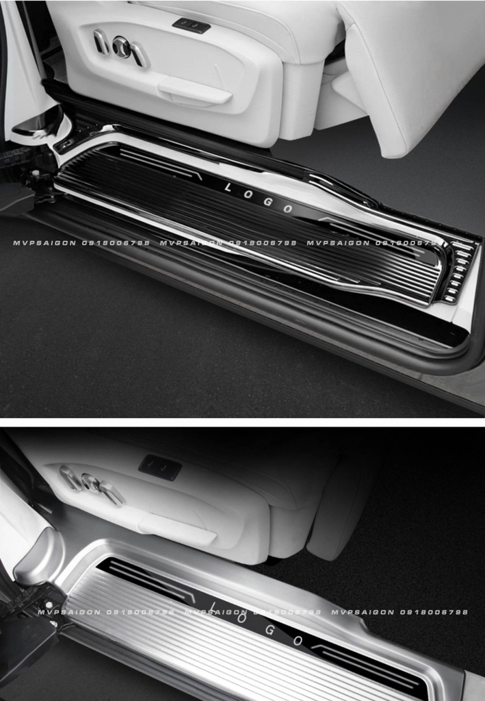 Bệ bước chân thép không gỉ có LED Volkswagen Viloran