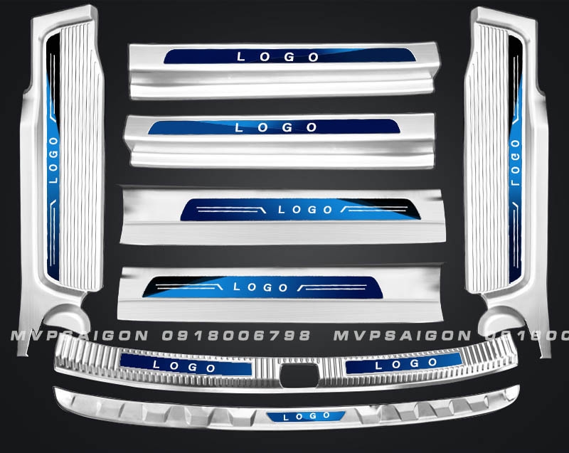 Bệ bước chân thép không gỉ có LED Volkswagen Viloran