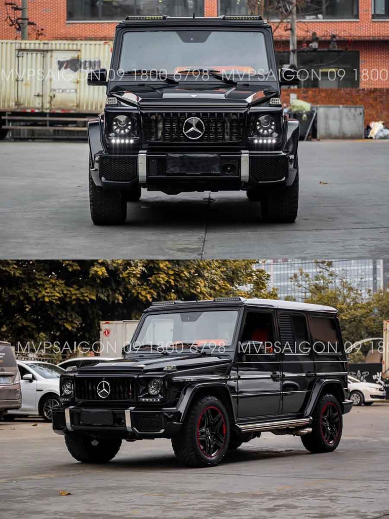 Benz G-class bọc da đổi màu nội thất cam Hermes