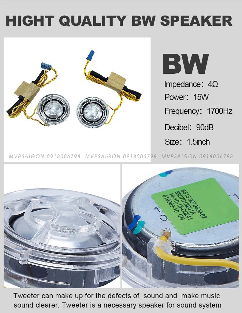 Bộ 5 loa cửa tầm trung Tweeter Lossless BMW G30 - Chất Lượng Âm Thanh HiFi