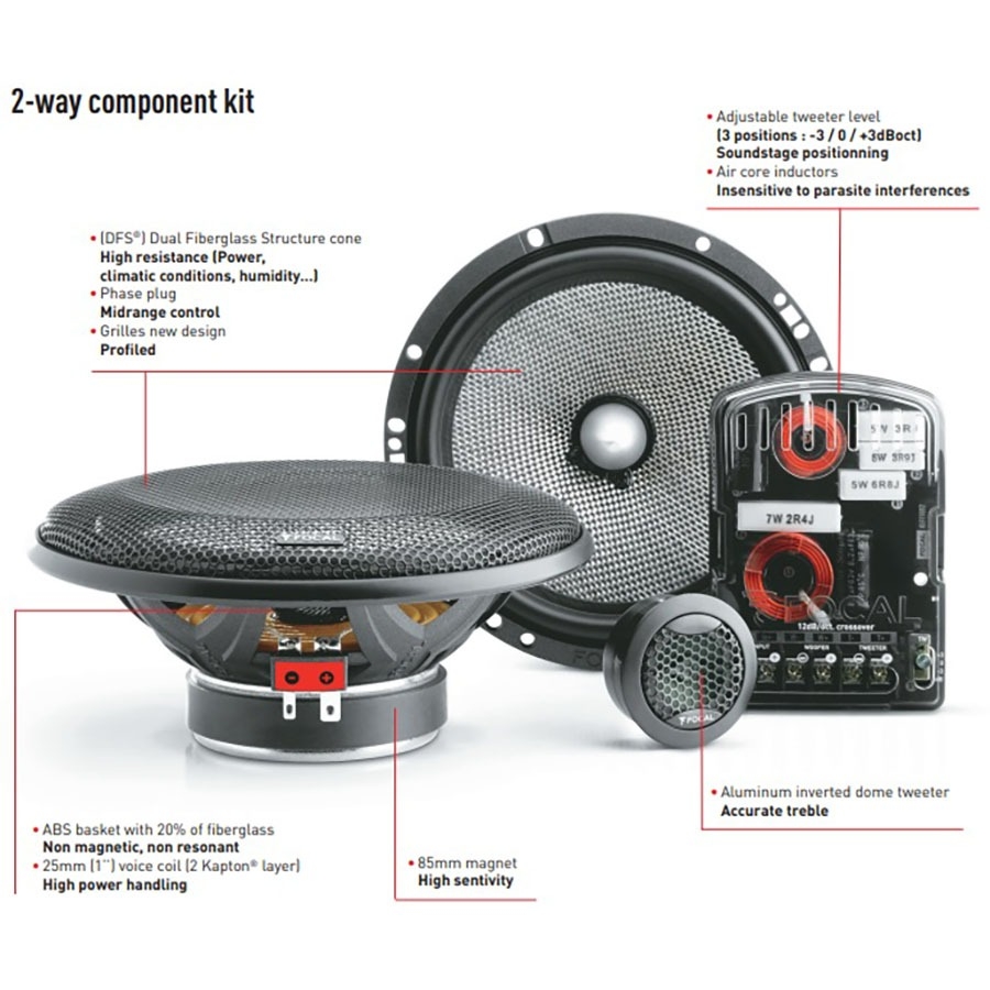 Focal 165 AS- Loa 2 đường tiếng nhập môn âm thanh xe hơi