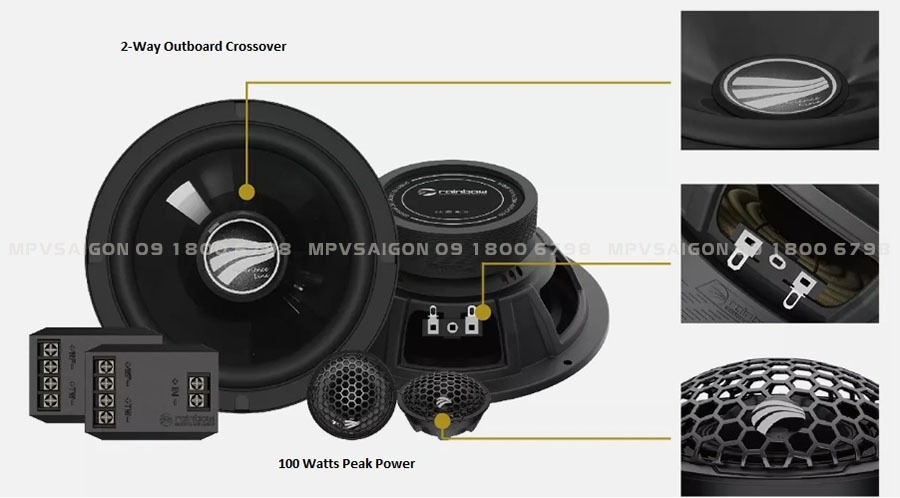 Bộ loa Rainbow EL- C260S thay thế loa zin lắp cánh cửa xe