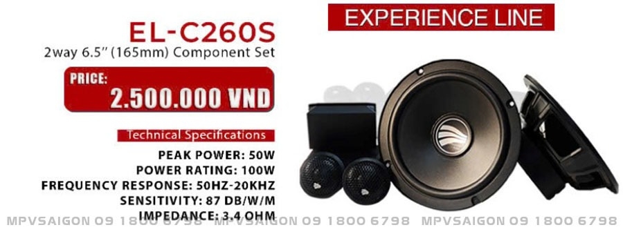 Bộ loa Rainbow EL- C260S thay thế loa zin lắp cánh cửa xe