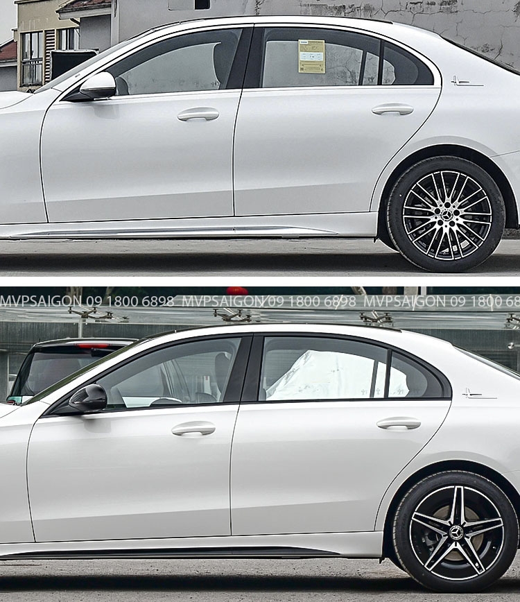 Bộ nẹp ốp trang trí ngoại thất Mercedes Benz C200 C300 2022~2023
