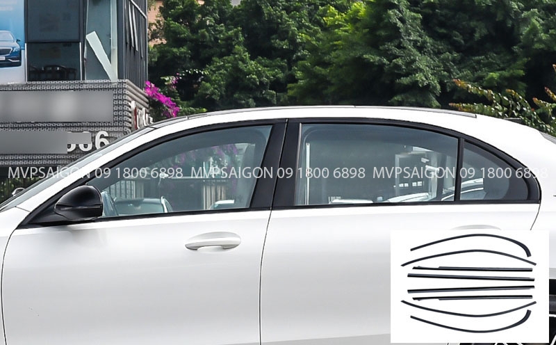 Bộ nẹp ốp trang trí ngoại thất Mercedes Benz C200 C300 2022~2023