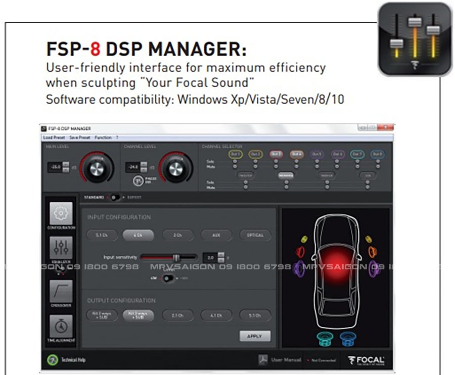 Bộ xử lý tín hiệu số (DSP) cao cấp 8 kênh Focal FSP-8