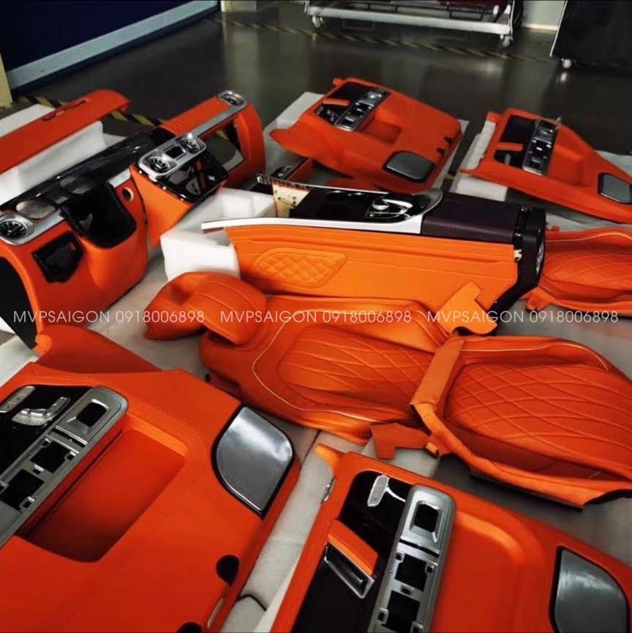 Bọc da - đổi màu nội thất Mercedes Benz G-class G500 G63
