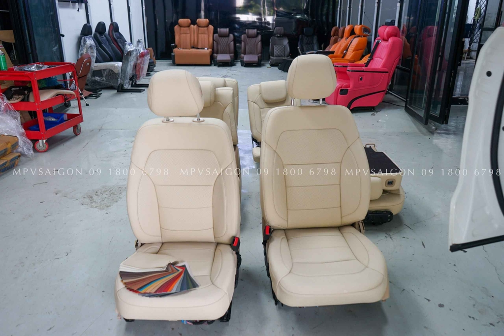 Bọc da Nappa Le mans nhập khẩu từ Ý cho Mercedes Benz GLS450