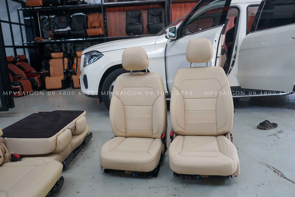 Bọc da Nappa Le mans nhập khẩu từ Ý cho Mercedes Benz GLS450