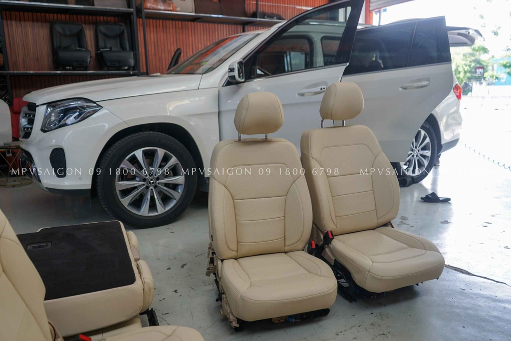 Bọc da Nappa Le mans nhập khẩu từ Ý cho Mercedes Benz GLS450