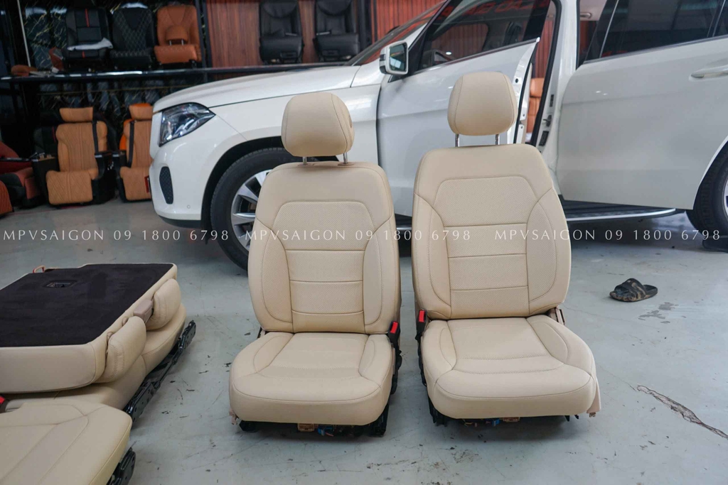 Bọc da Nappa Le mans nhập khẩu từ Ý cho Mercedes Benz GLS450