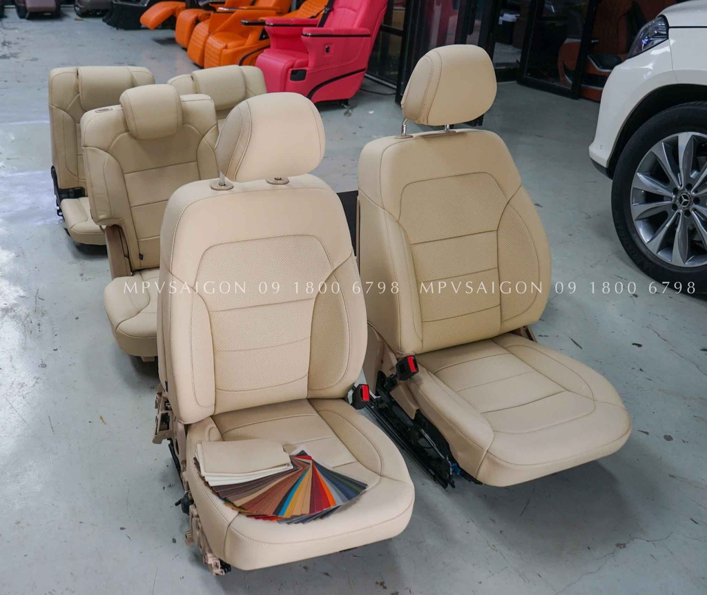 Bọc da Nappa Le mans nhập khẩu từ Ý cho Mercedes Benz GLS450