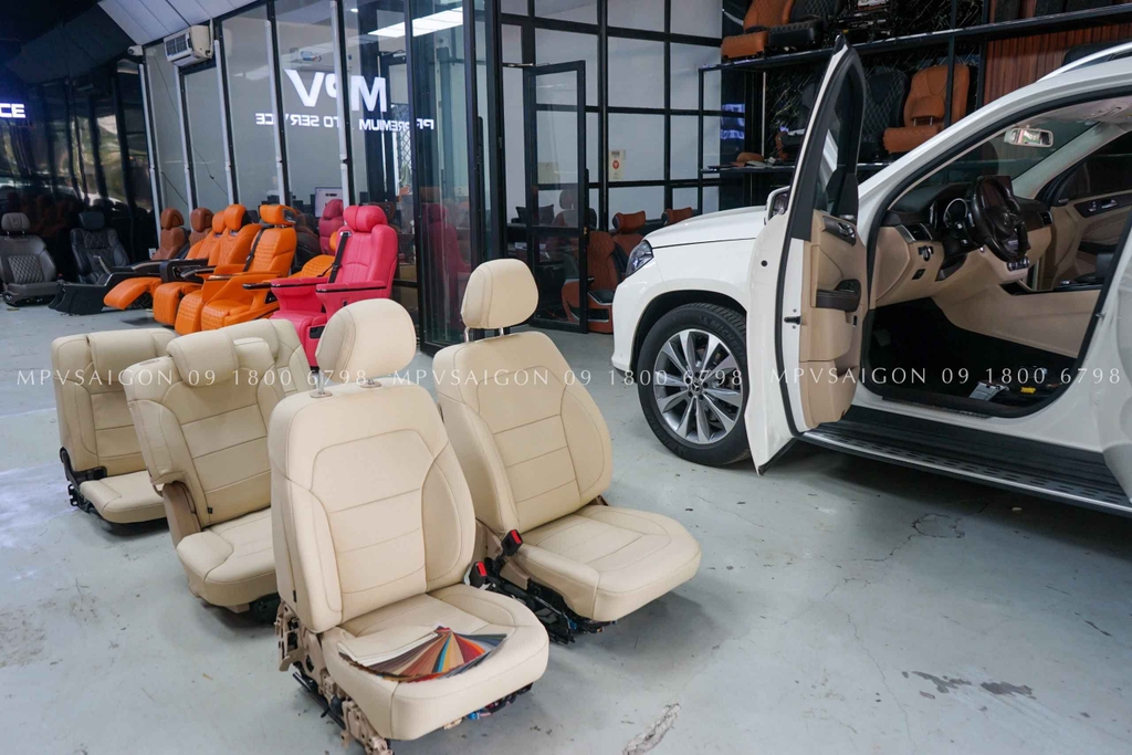 Bọc da Nappa Le mans nhập khẩu từ Ý cho Mercedes Benz GLS450