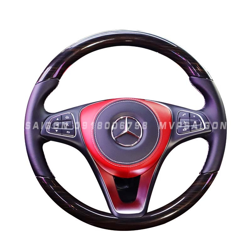 Bọc da vô lăng, nhúng gỗ vô lăng, ốp carbon vô lăng Benz V250