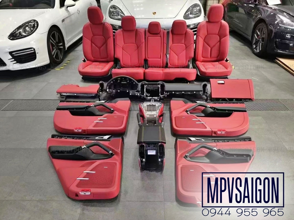 Bọc da đổi màu nội thất Porsche