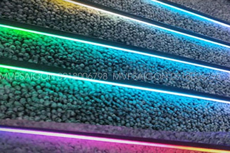 Bọc trần da lộn Alcantara - thi công LED trời sao Benz G-class G500