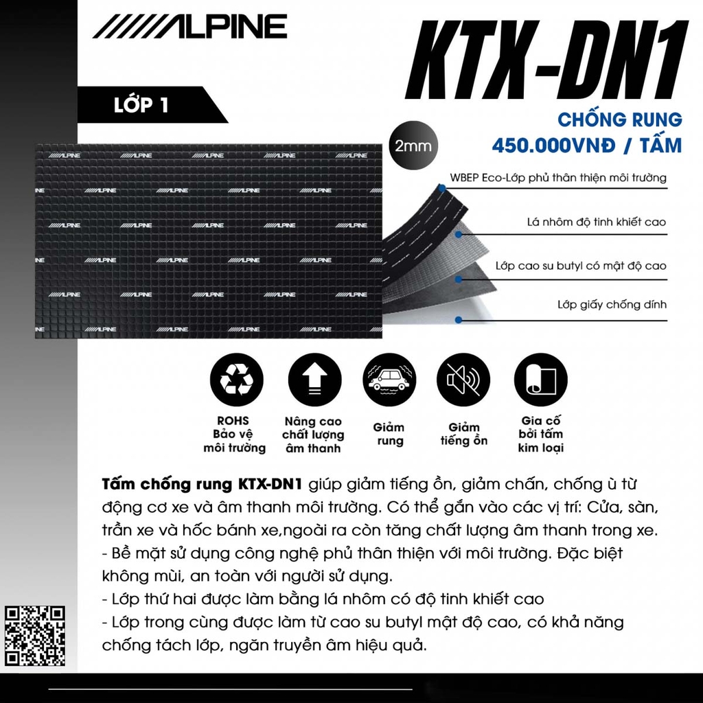 Cách âm xe hơi bằng vật liệu Alpine - Audio Technica