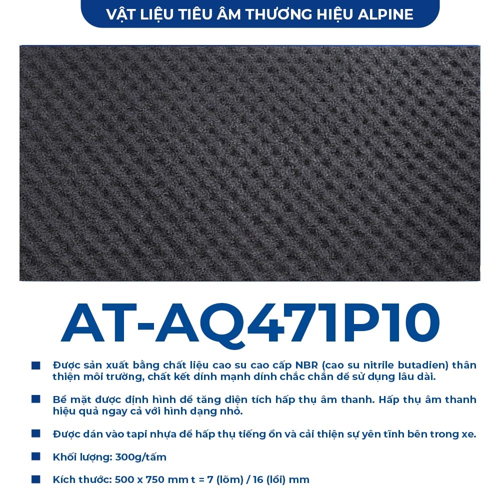 Cách âm xe hơi bằng vật liệu Alpine - Audio Technica