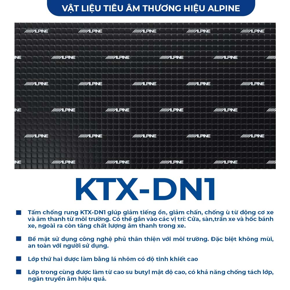 Cách âm xe hơi bằng vật liệu Alpine - Audio Technica