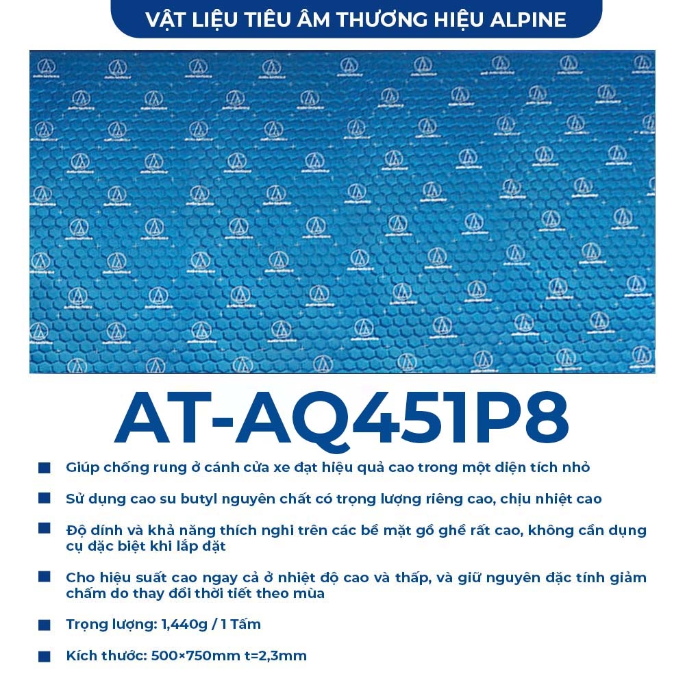 Cách âm xe hơi bằng vật liệu Alpine - Audio Technica