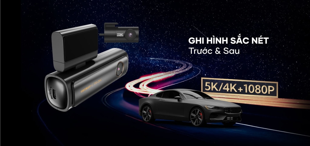 Canera hành trình trước sau cao cấp VIETMAP TS-5K