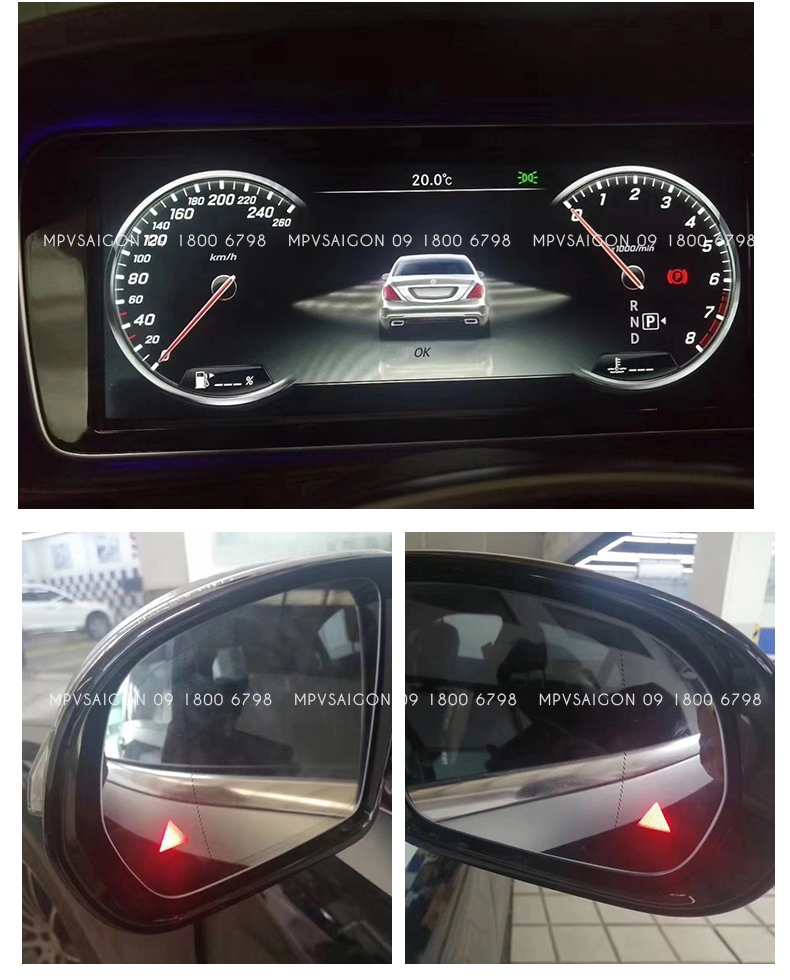 Cảnh Báo Điểm Mù Blind Spot Assist Chính Hãng Mercedes cho xe C - GLC - GLE - GLS (W205 - X253 - W167)