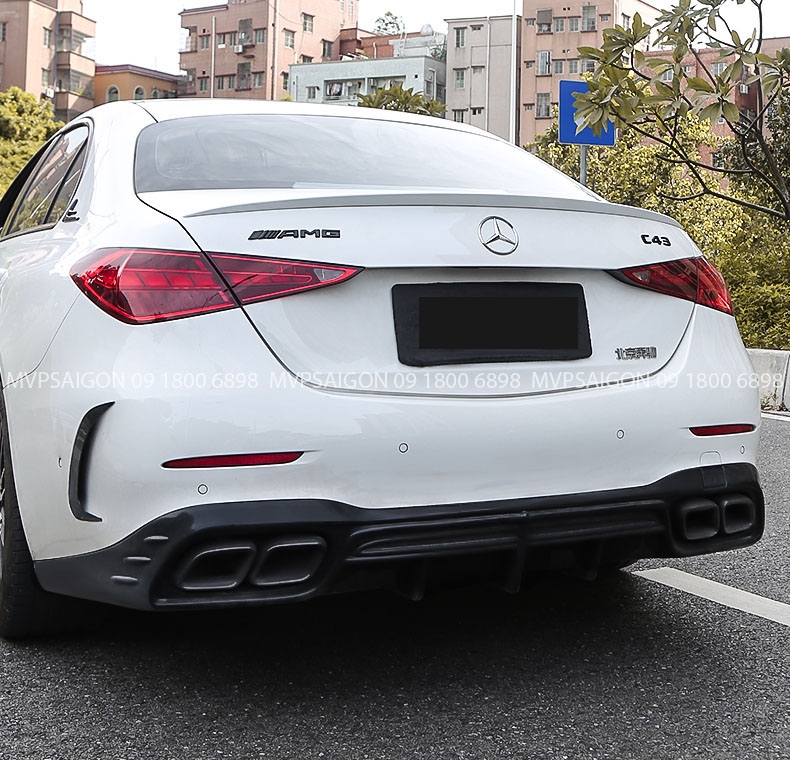 Cánh gió đuôi Benz C43 AMG nâng cấp cho C class C200 C260 C300 2022~2023