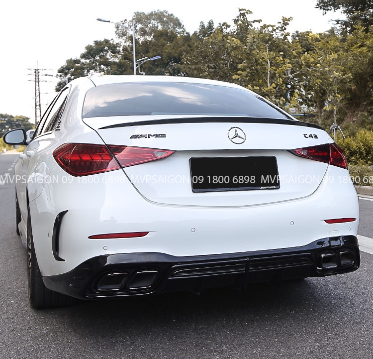 Cánh gió đuôi Benz C43 AMG nâng cấp cho C class C200 C260 C300 2022~2023