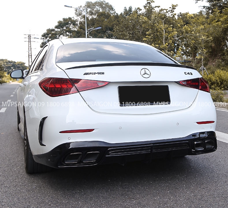Cánh gió đuôi Benz C43 AMG nâng cấp cho C class C200 C260 C300 2022~2023