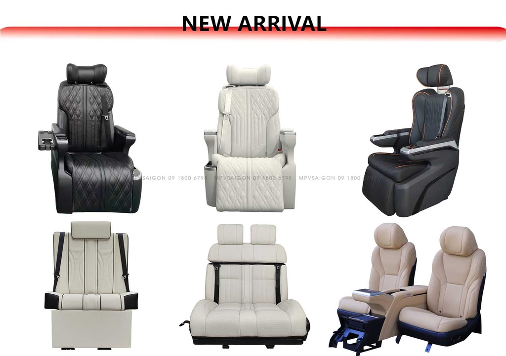 Combo hai ghế limousine và con ngựa bàn xếp - nâng cấp 7 chỗ thành 4 chỗ thương gia