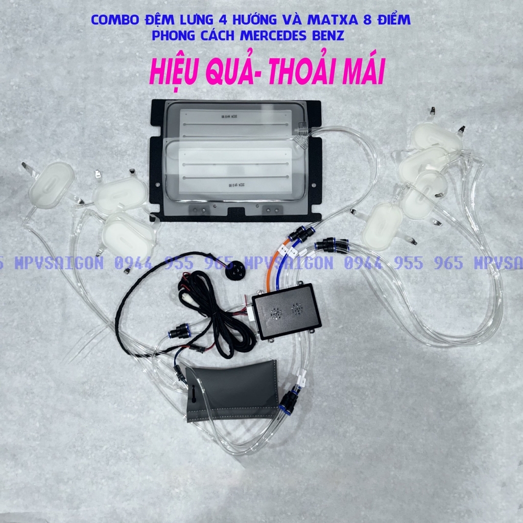 Nâng cấp - độ ghế matxa bóng hơi 8 vị trí và đệm lưng 4 hướng ghế kiểu Mercedes cao cấp