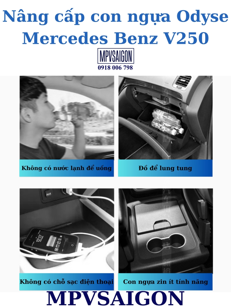 Con ngựa bệ tì tay Mercedes Benz V250 mẫu 2025