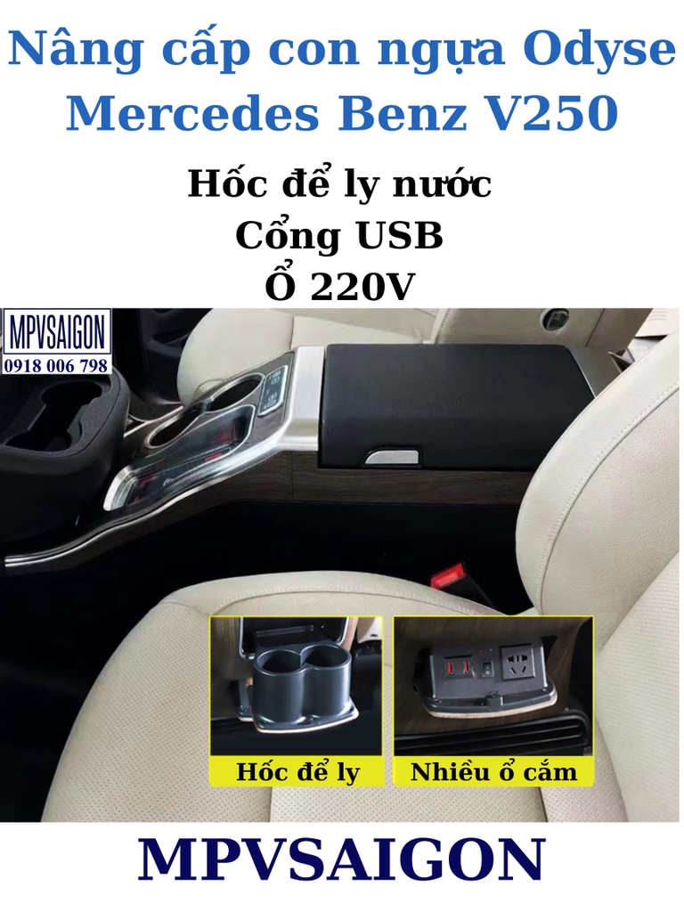 Con ngựa bệ tì tay Mercedes Benz V250 mẫu 2025