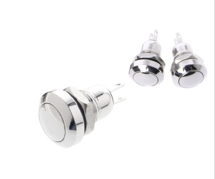 Công tắc 8mm kim loại chân hàn dây